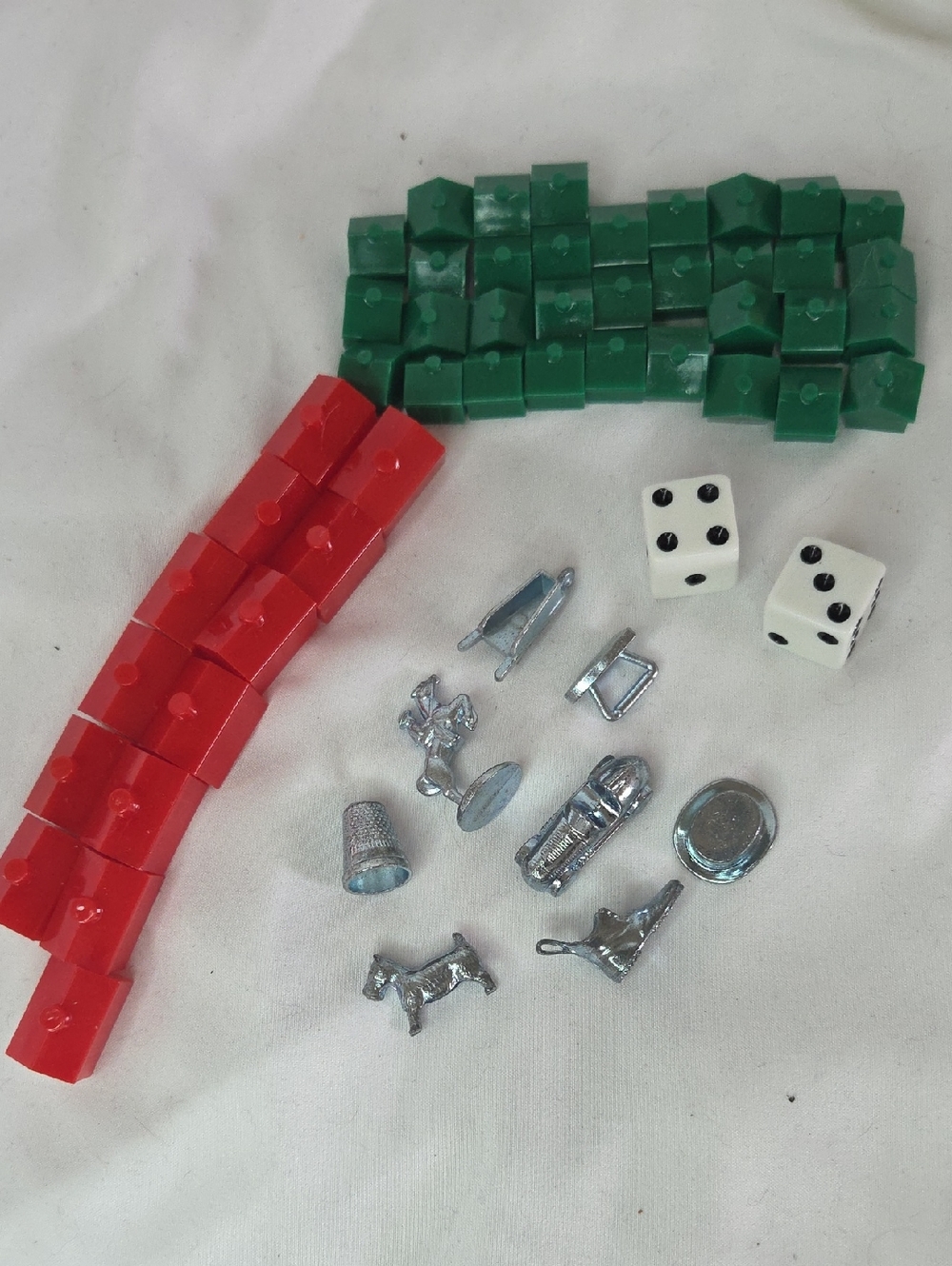 Vintage Monopoly Motel House Replacements Scotty Dog Wheelbarrow Dice Cowboy Car